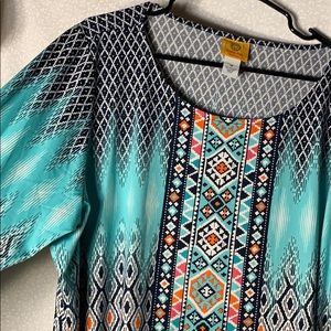Southwestern Style Long Sleeve Top